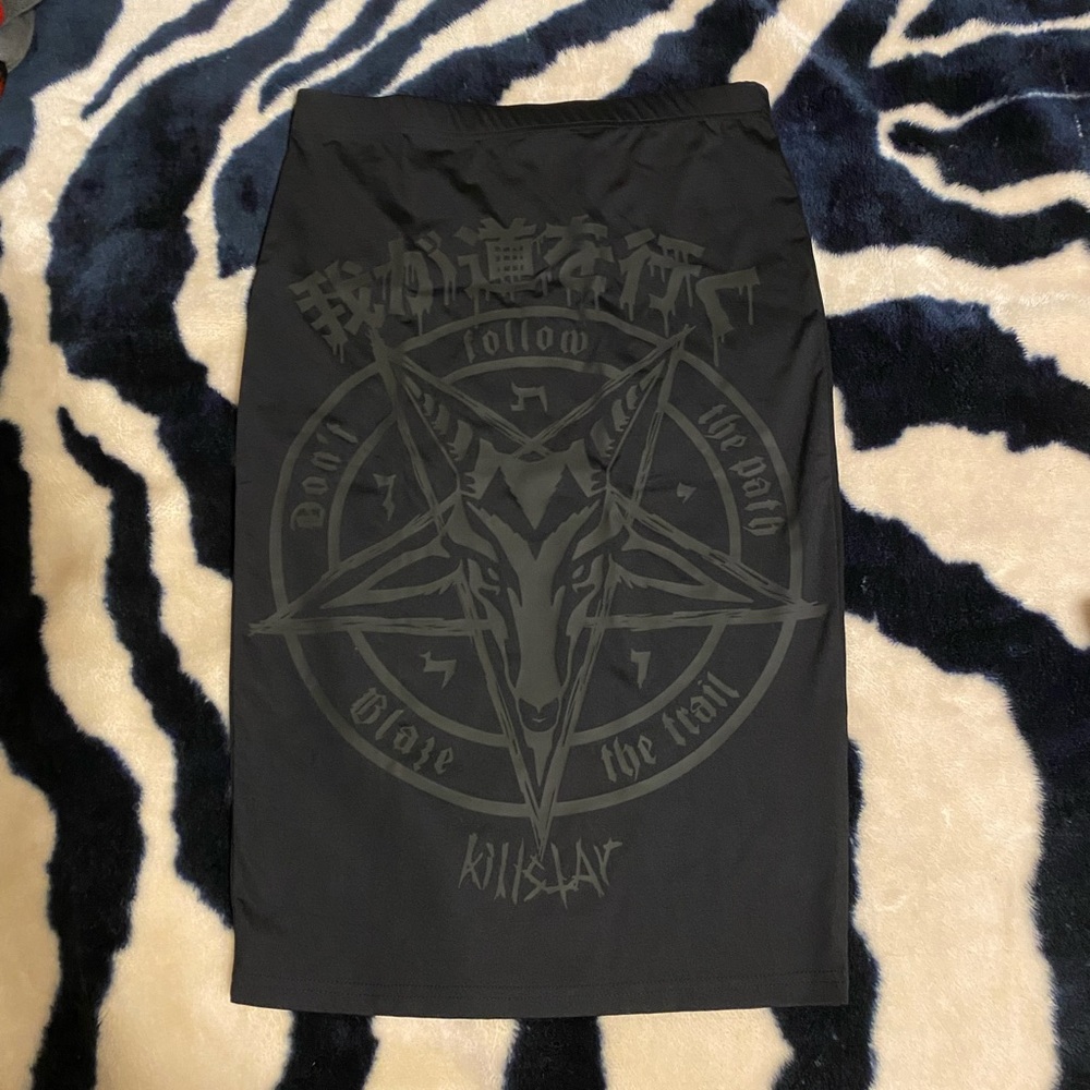 Killstar Baphomet pencil skirt